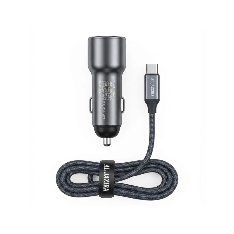 شارژر فندکی 90 وات AL JAZIRA مدل CC-40 CC با PD 65W