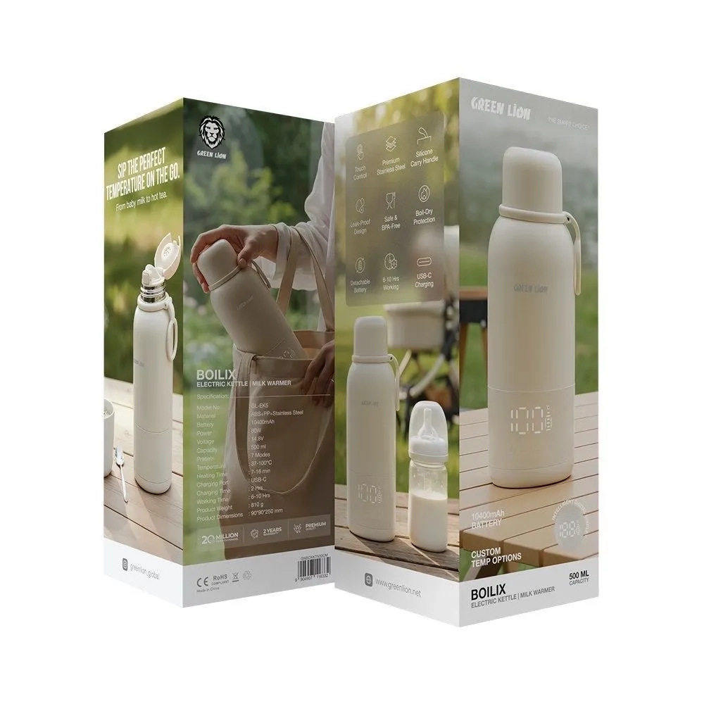 کتری شارژی 500ml قابل حمل گرین لاین مدل BOILIX GL-EK۵