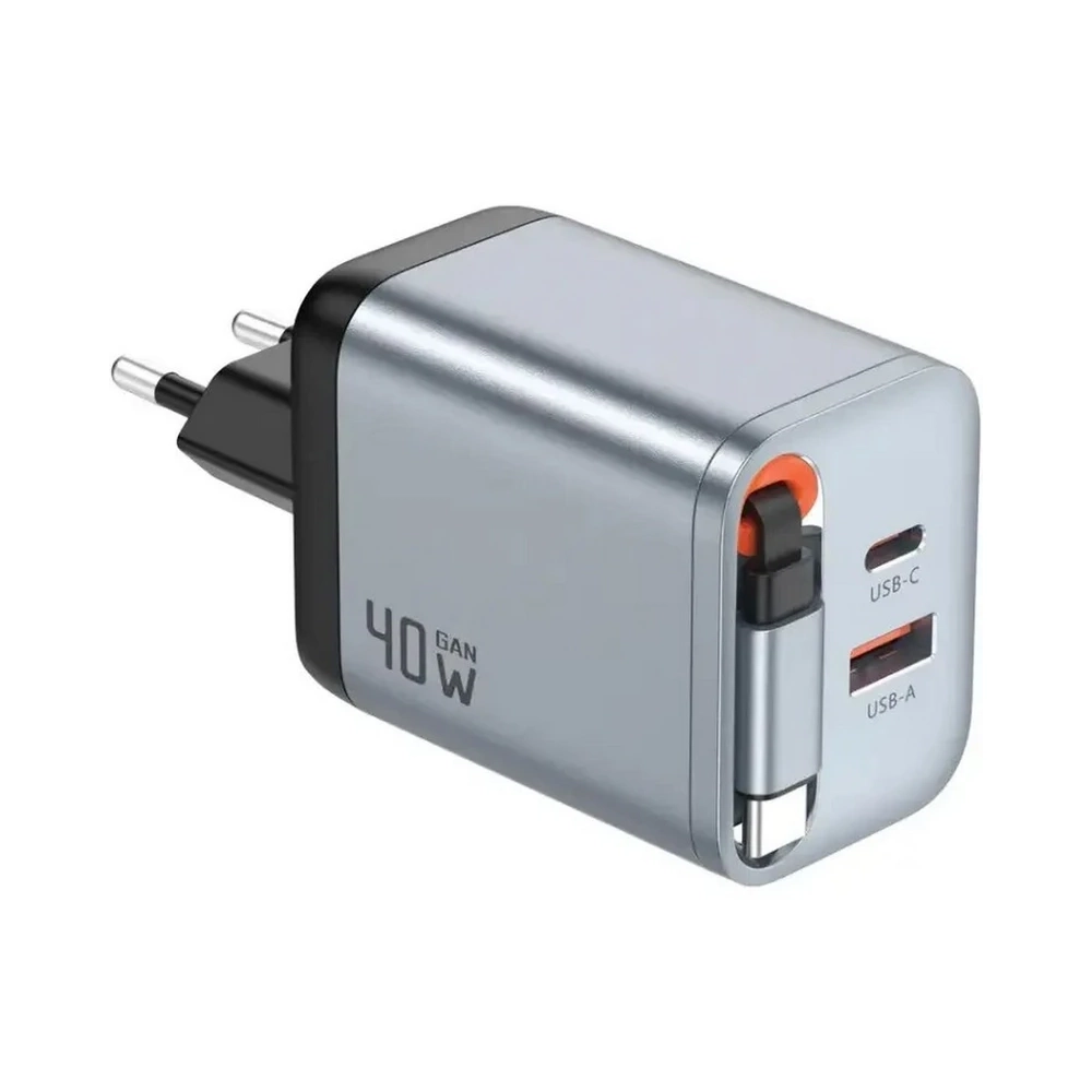 آداپتور ۴۰ وات پریمیوم گرین لاین GaN Premium EU Plug